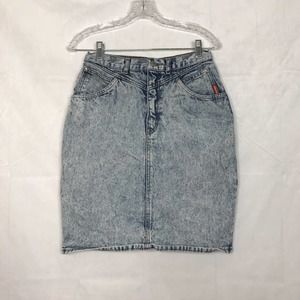Vintage 90's Y2K Jordache stone wash high waist jean skirt